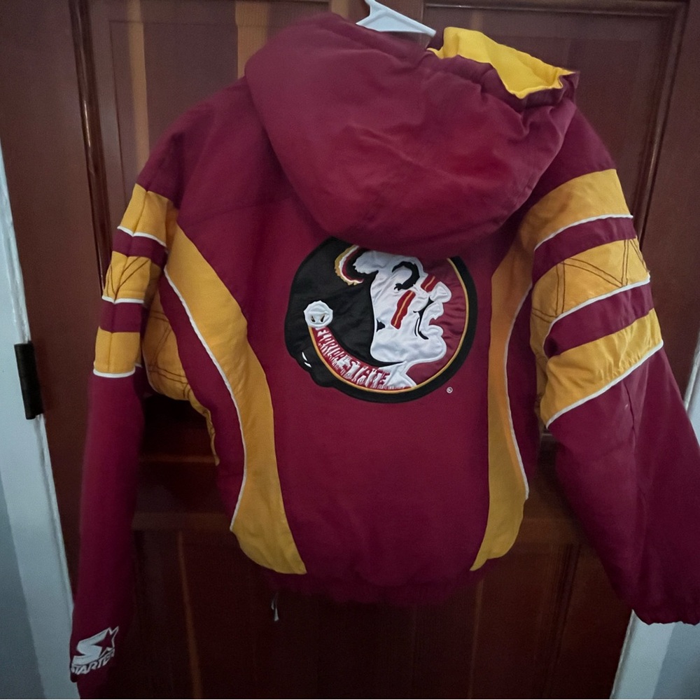 STARTER Florida State FSU Burgundy and Gold Women's Jacket VINTAGE